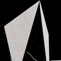 Vaso Polimelus Nero Marquina e Bianco Carrara