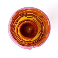 Vaso Pompitu I Grande in Resina Ambra Chiara & Malva di Gaetano Pesce