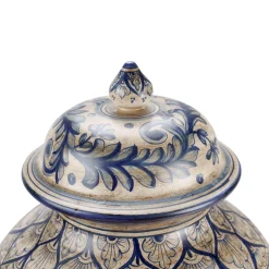 Vaso potiche Antique Blue Peacock