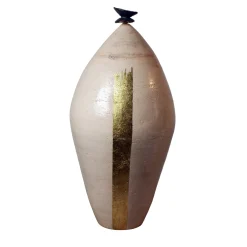 Vaso potiche in gres rosa