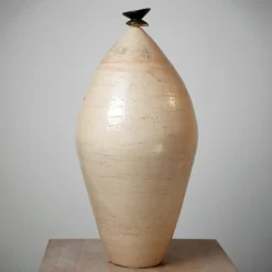Vaso potiche in gres rosa