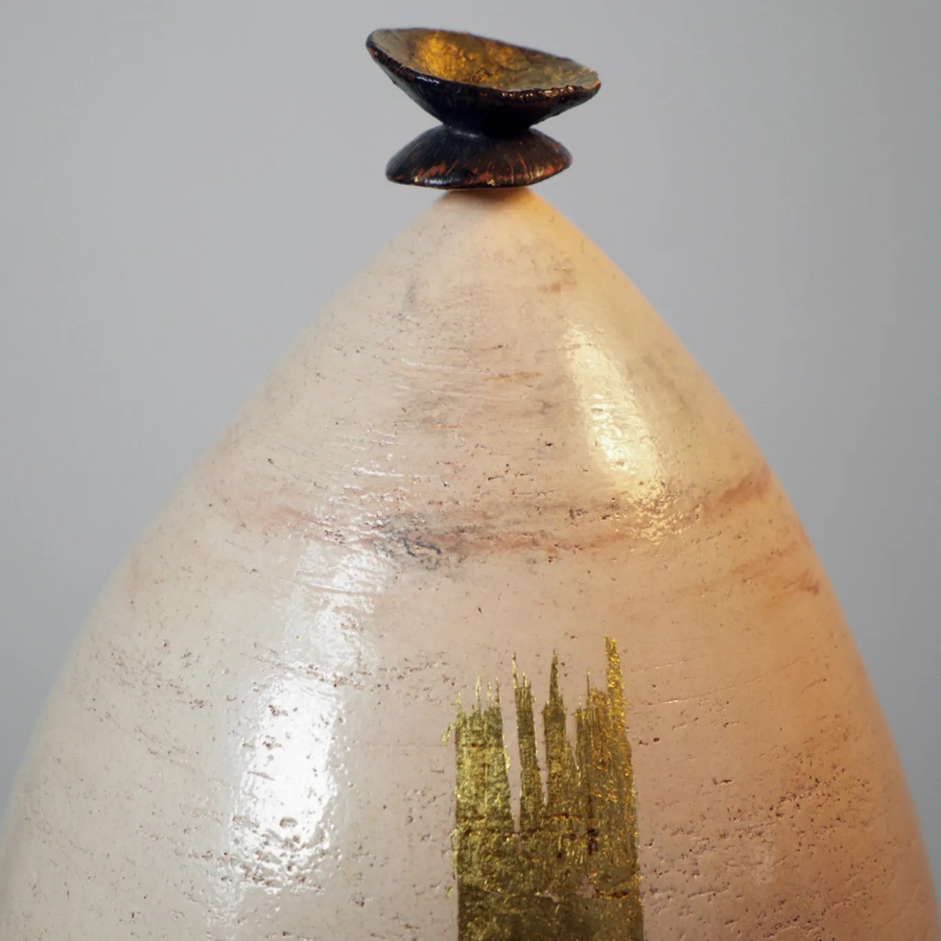 Vaso potiche in gres rosa