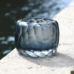 Vaso Pozzo Oceano in Vetro Blu