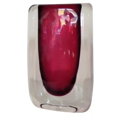 Vaso Quadro alto rosa rubino