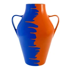 Vaso Quartara Tramonto Arancio in ceramica H 40 cm | 15,7"