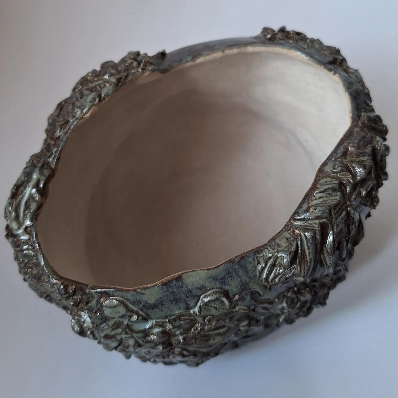 Vaso Radici in ceramica grigia testurizzata