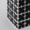 Vaso rettangolare bianco e nero