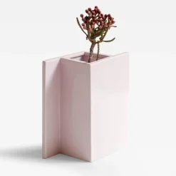 Vaso Rook in ceramica rosa
