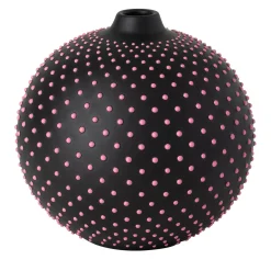 Vaso rosa a pois