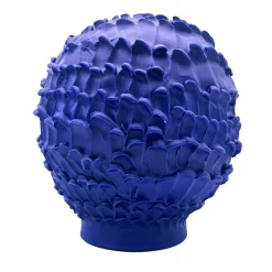 Vaso rotondo grande Onda Matte Deep Blue
