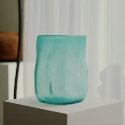 Vaso Sacco Acqua in Vetro Blu