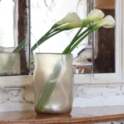 Vaso Sacco Antico in Vetro Beige