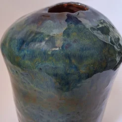 Vaso Santorini 2 in ceramica blu