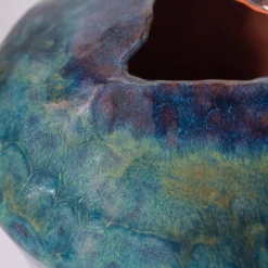 Vaso Santorini 2 in ceramica blu