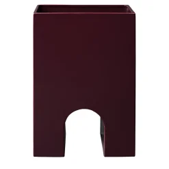 Vaso scultoreo in ceramica Onda N.6 color melanzana by Muller Van Severen