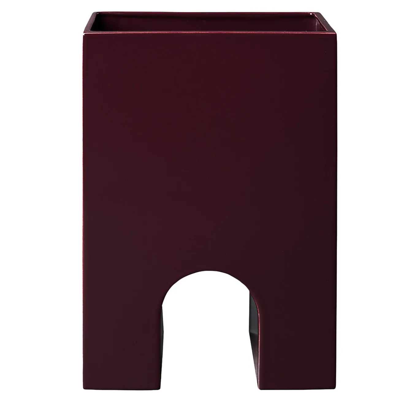 Vaso scultoreo in ceramica Onda N.6 color melanzana by Muller Van Severen