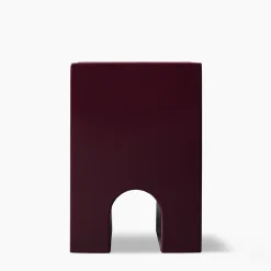 Vaso scultoreo in ceramica Onda N.6 color melanzana by Muller Van Severen