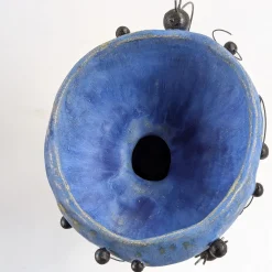 Vaso scultoreo in gres blu Oh Joan
