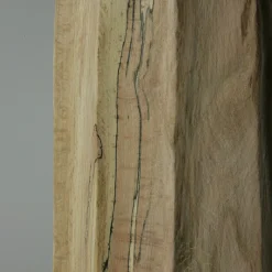 Vaso scultoreo in legno di faggio Fagus Sylvatica con scanalature verticali