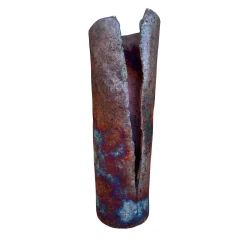 Vaso scultoreo Rust 2 in ceramica iridescente