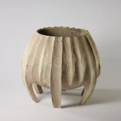 Vaso Scultoreo Vase in Vase 3 in legno di noce Juglans regia