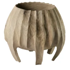 Vaso Scultoreo Vase in Vase 3 in legno di noce Juglans regia