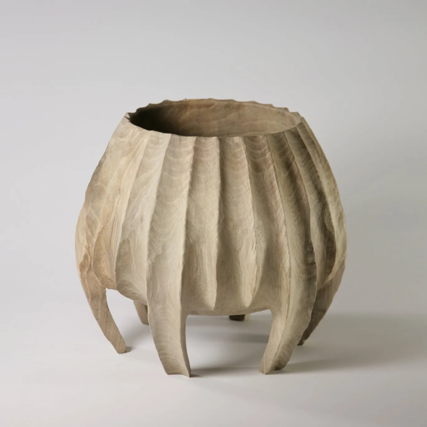 Vaso Scultoreo Vase in Vase 3 in legno di noce Juglans regia
