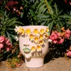 Vaso Scultura Frangipani in Ceramica
