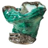 Vaso scultura in ceramica policroma Onda Marina