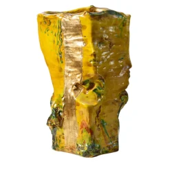 Vaso scultura in ceramica policroma Libera L'Amore