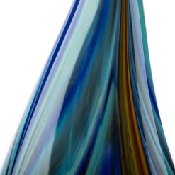 Vaso-scultura in vetro di Murano multicolore a goccia di fuoco #3
