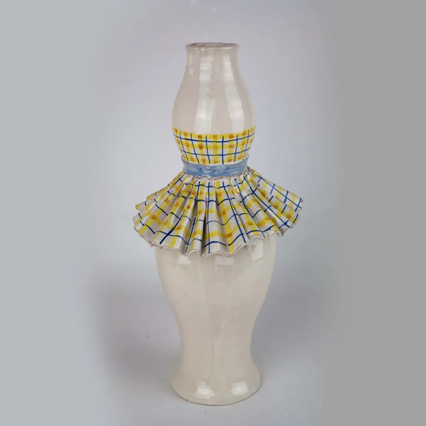 Vaso scultura Manichino da sarta in ceramica