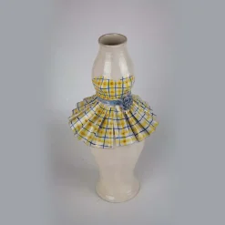 Vaso scultura Manichino da sarta in ceramica