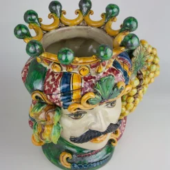 Vaso Scultura Moro Classico in Ceramica