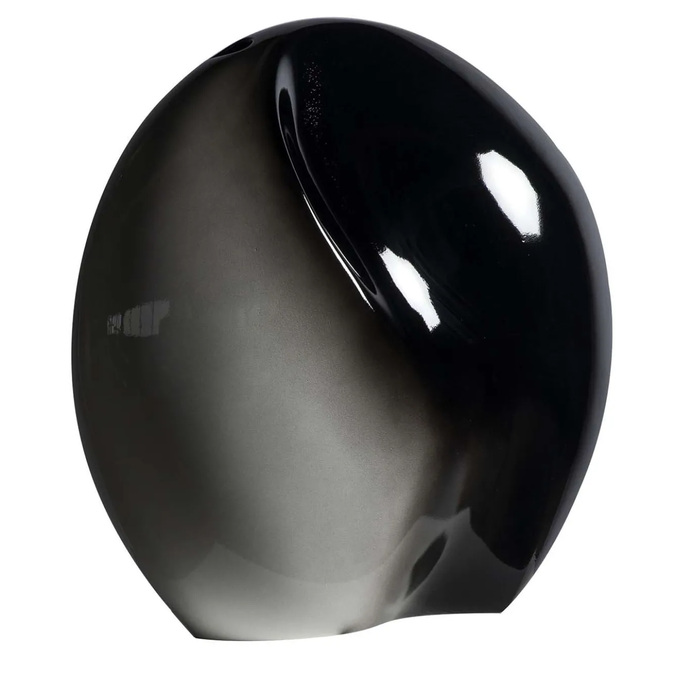 Vaso scultura Seme in bianco e nero