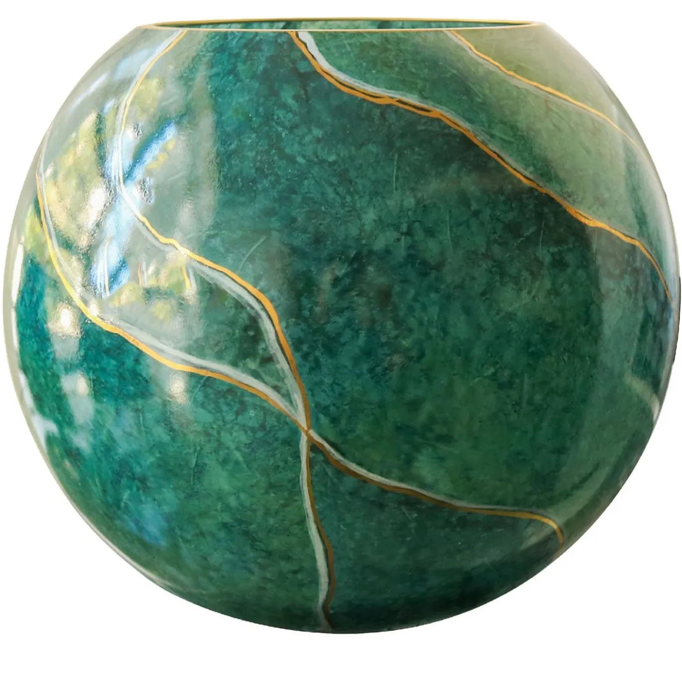 Vaso sferico verde