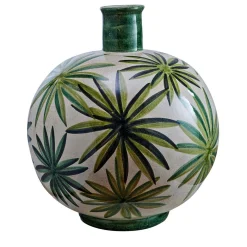 Vaso sferico verde Palme