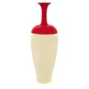 Vaso Simbiosi Meccanica in ceramica rossa e giallo zabaione