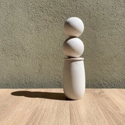 Vaso S. 13 in ceramica bianca opaca