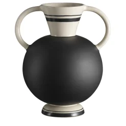 Vaso Situla in bianco e nero di Ugo La Pietra