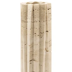 Vaso soliflore Fold in travertino beige