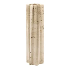Vaso soliflore Fold in travertino beige