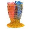 Vaso Spaghetti Grande in Resina Gialla di Gaetano Pesce