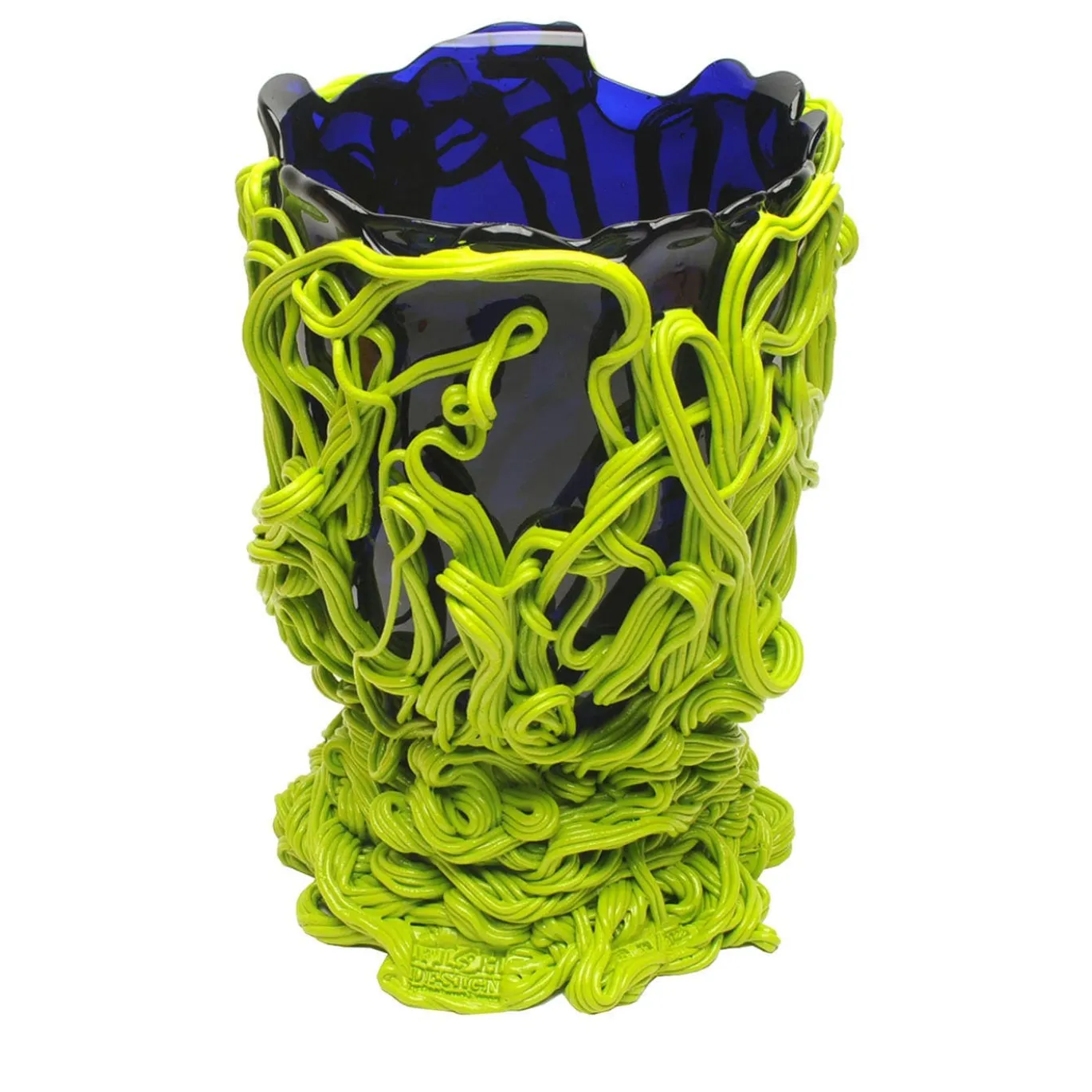 Vaso Spaghetti Special L in Resina Verde di Gaetano Pesce