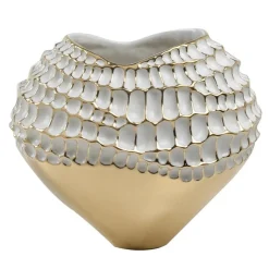 Vaso Sporos in Ceramica Dorata Verona