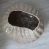 Vaso Spugna in ceramica smaltata color crema puntinata