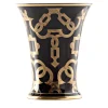 Vaso Tarsia nero e oro