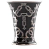 Vaso Tarsia nero e platino