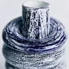 Vaso Terra grande in ceramica smaltata blu e bianca