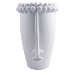Vaso Testa Siciliano in Ceramica Bianca